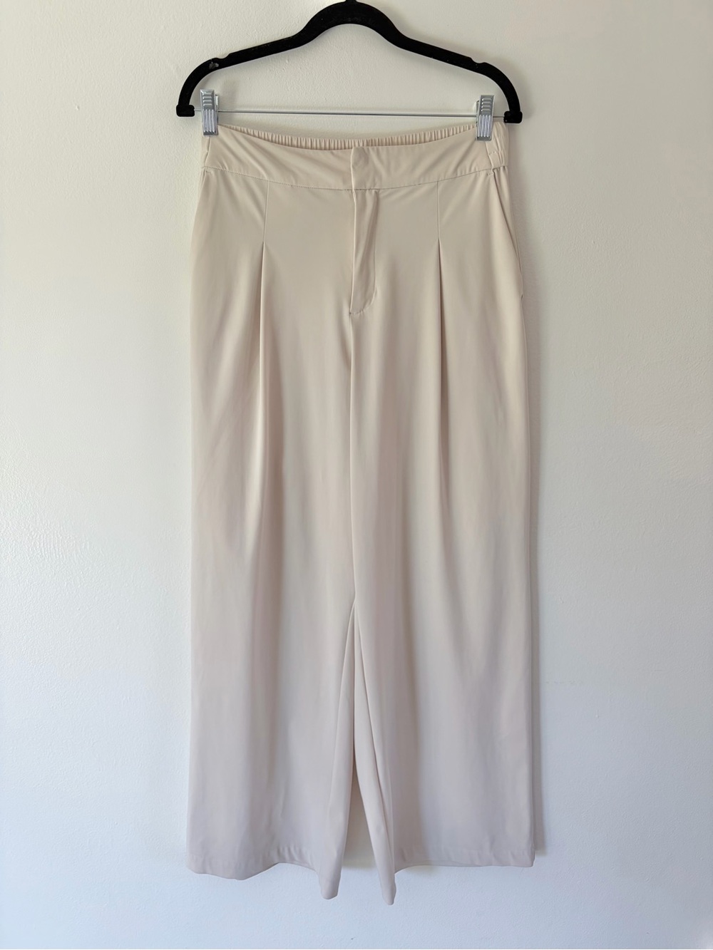 Athleta Pinnacle High Rise Wide Leg Pleated Trouser Pant In Bone Size 6 - Picture 3 of 13